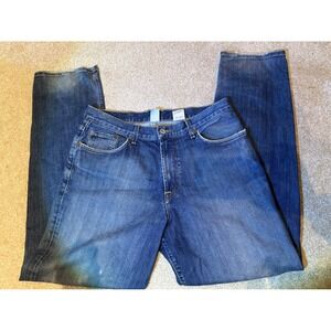 Lucky Brand Dungarees Gene Montesano Mens Size 32 Blue Jeans American Made
